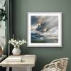 Framed painting of dramatic clouds